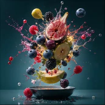 AI-generated food poster with studio lighting