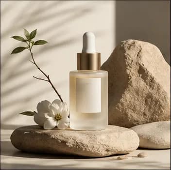 AI-generated skincare product photography